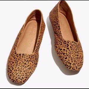 Madewell Cory flats leopard calf hair sz 8.5